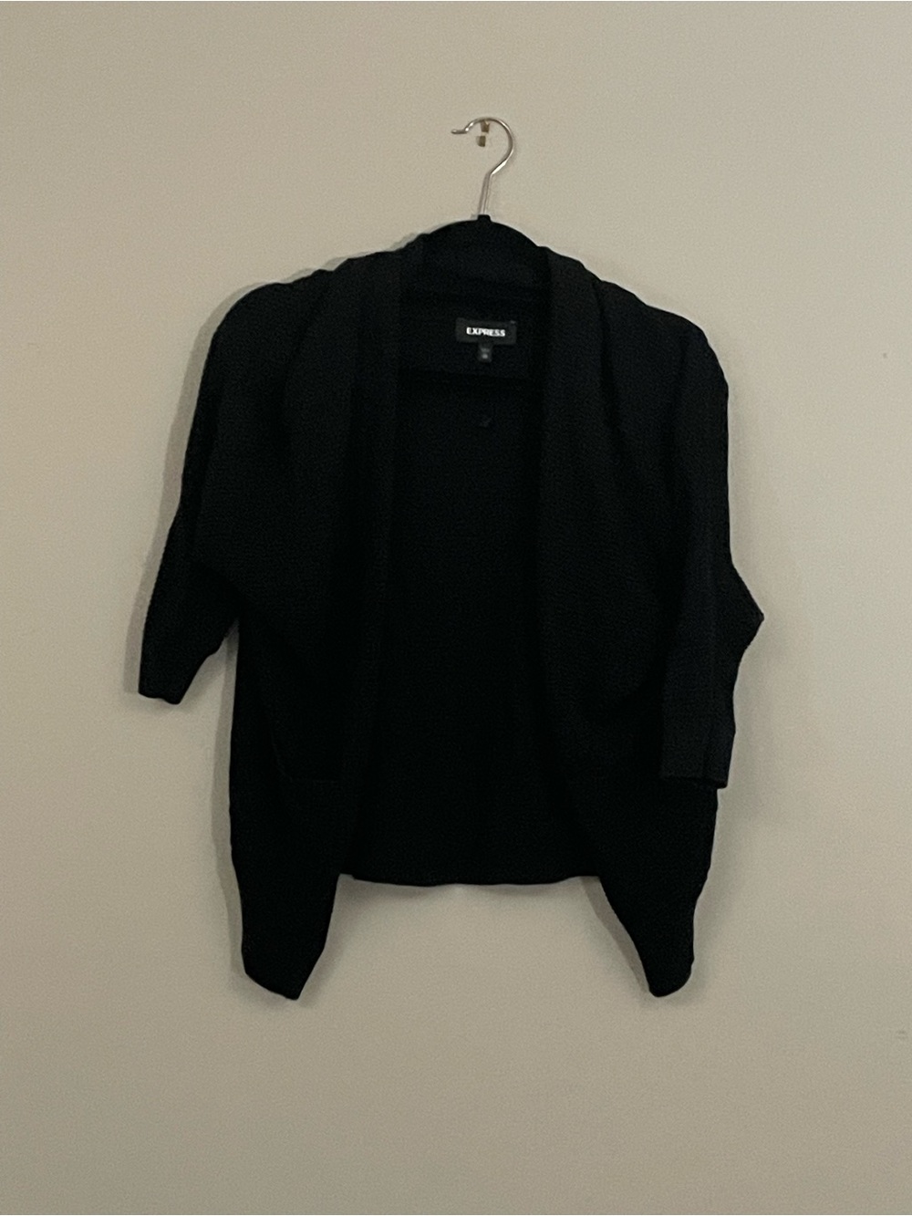 Express Black Open Drape Cardigan